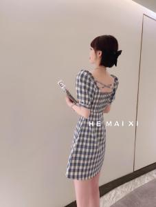 夏季新款格子裙,女装,HEMAIXI 和麥熙