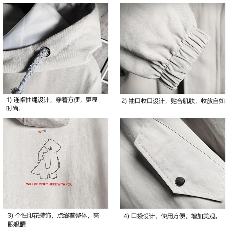 JK41140-P85加棉款-P115纯棉连帽夹克男士大码工装夹克男网格,男装夹克,电商A040A