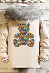 MM48222-P130 冬季大毛领棉衣男士大码加厚棉袄男棉服 砖墙图片