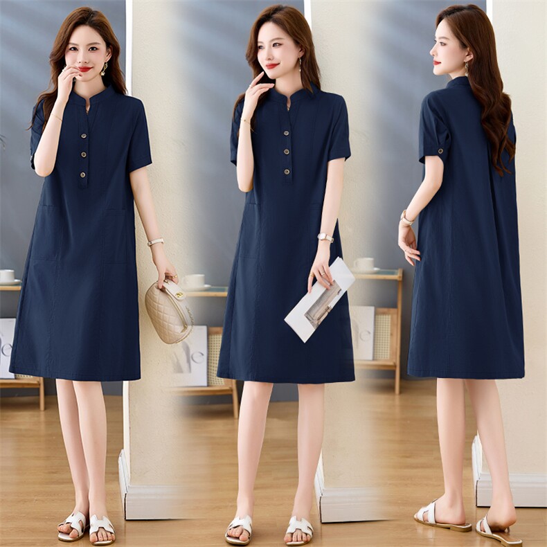 2025年夏季休闲女装连衣裙新款时尚洋气显瘦裙子，女装连衣裙，伊航服饰