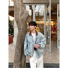 工装牛仔夹克拼接灯芯绒领JK0123-P78，男装夹克，星座313A(原308A-2)