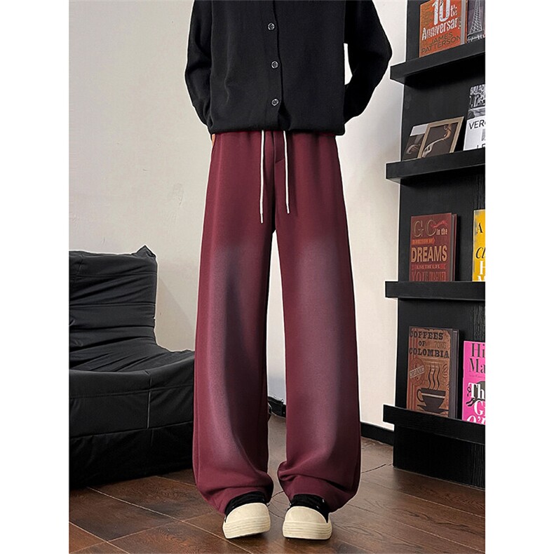 2025春季新款渐变直筒拖地运动卫裤A490特P45控78，男装休闲裤，电商A309