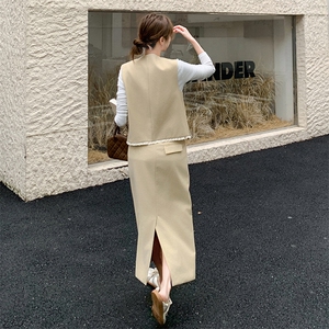 夏季半身裙马甲时尚两件套女图片