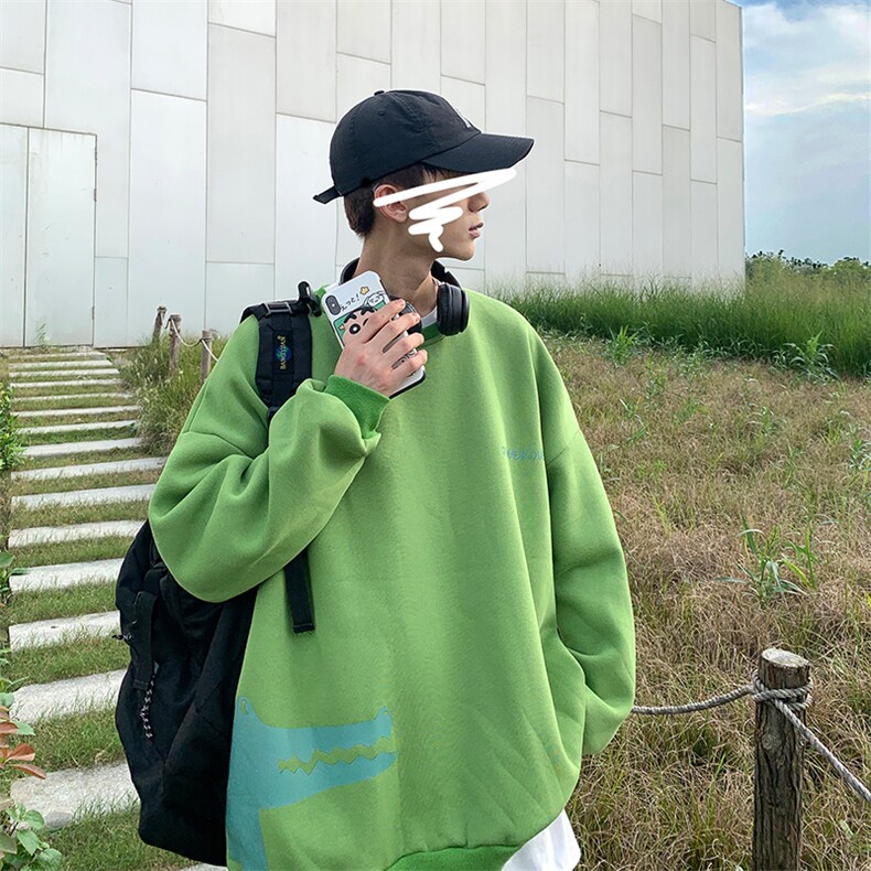 S6082-P35春季圆领卫衣男大码韩版宽松长袖外套男,男装卫衣,电商A040
