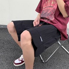 港风纳米皱运动冰丝休闲裤高街五分裤宽松直通短裤DK205P35，男装休闲裤，星座1204-3