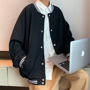 F671P30春季帅气棒球服男生秋季外套男春秋潮流宽松克开衫褂子图片
