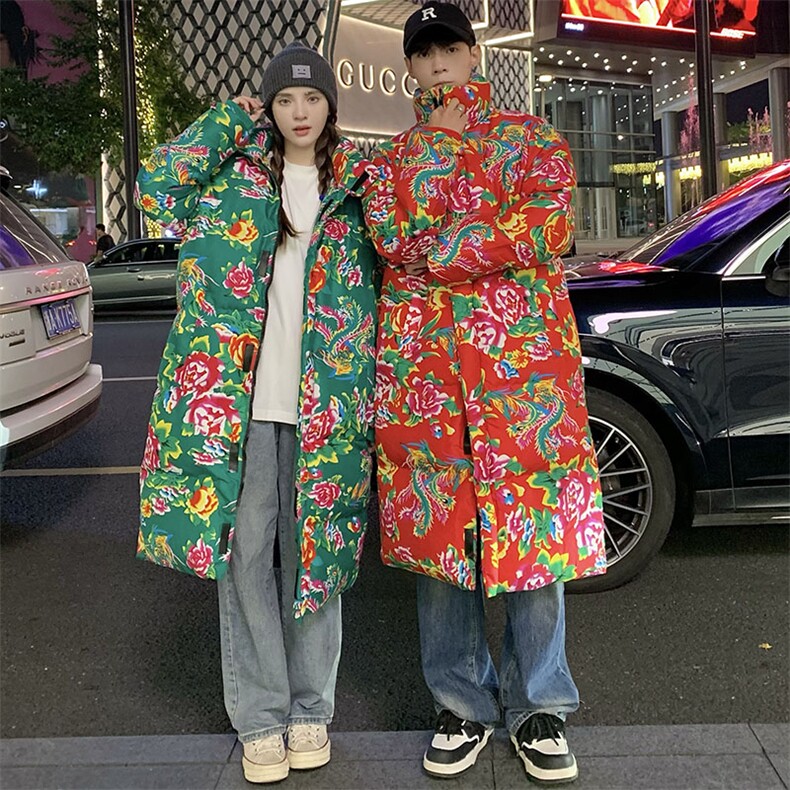 A3长款立领棉衣外套大衣男女新中式团队棉袄棉服保暖 上款大差价图片