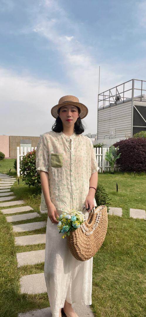 纯苎连衣裙小衫裤子裙子衬衣 时尚风 风淑女风休闲风，女装连衣裙，川哲