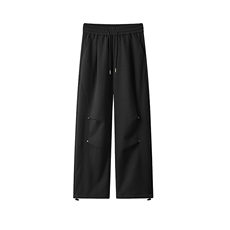 新款华棉重磅380g铆钉拼接加绒银狐绒卫裤男K5941J加绒-特P43控85，男装休闲裤，电商A001-1