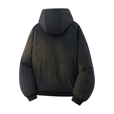 90%绒夹克式羽绒服男连帽休闲加厚白鸭绒外套YR006-P205，男装夹克，星座210-1