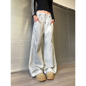 903-AK327- 特P55  【S-3XL】白色脏脏牛仔裤! 1图片