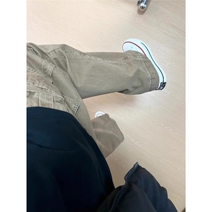 美式复古阔腿工装裤男宽松直筒拖地裤春季潮水洗牛仔裤N10079-p58图片
