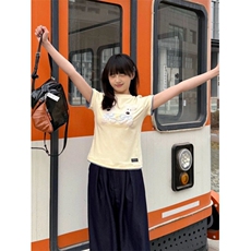 H0333-P35毛巾绣+订标220克大修身正肩短袖t恤女，女装T恤，星座617A-2