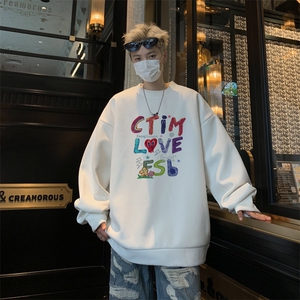 华夫格！华夫格上衣男圆领华夫格卫衣男大码长袖t恤男HY249-特P23图片