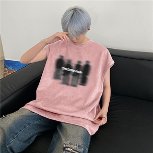 夏季新款得物抖音高品质潮流印花坎肩宽松背心BXJP280-特批19控38图片