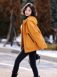现货现货派克羽绒服女短款冬季2024新款宽松欧货冲锋衣外套现货！图片