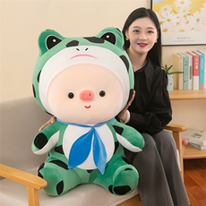 乐乐玩具厂 胖嘟嘟变身青蛙猪公仔