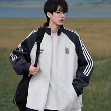 W003-P43原宿320克华棉刺绣卫衣日系ins简约新款潮流慵懒时尚，男装卫衣，电商B323A