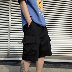 潮机能直筒宽松休闲五分裤夏季复古潮牌工装短裤男K7681-P28，男装休闲裤，星座512-3