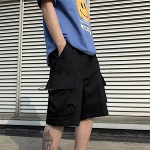 潮机能直筒宽松休闲五分裤夏季复古潮牌工装短裤男 K7681-P28图片