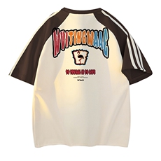 杏色拼咖啡袖