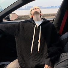 毛衣男秋冬新款港风宽松连帽针织毛衫MYA3-P65，男装针织衫/毛衣，星座214-3