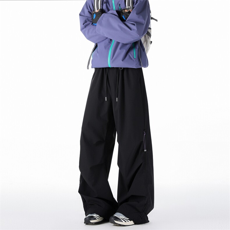 美式抽绳褶皱伞兵工装裤男女复古宽松休闲速干裤K0263-P43,男装工装外套,星座308B-2