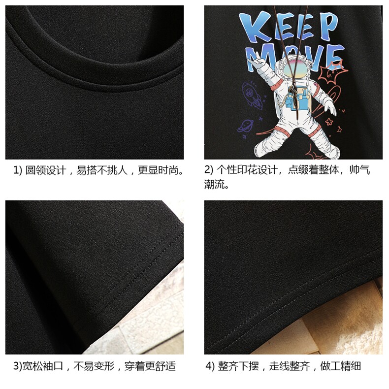TK28175-P25春夏季七分袖t恤男大码五分袖男短袖中袖砖墙挂拍,男装T恤,电商A040A