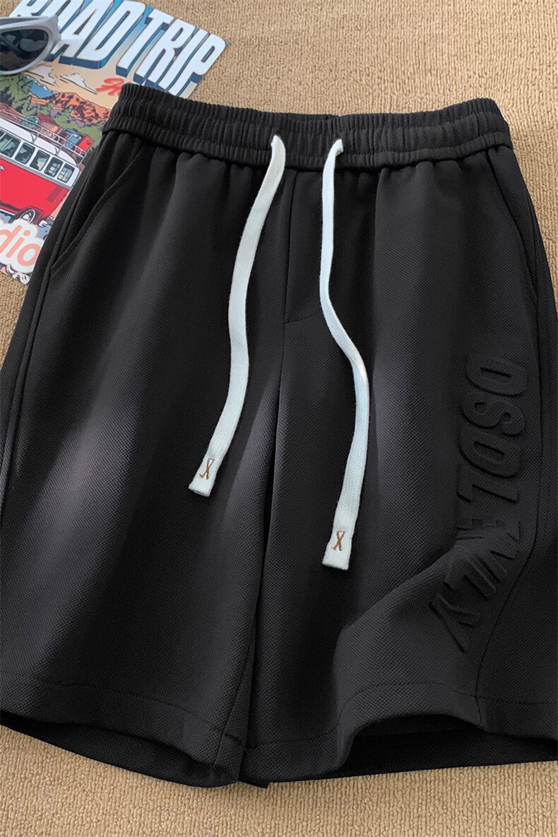 量大优供视频菠萝格立体钢印休闲短裤男M-5XDK16-特P25,男装牛仔裤,电商B325