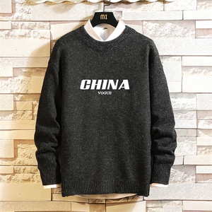 M19001-P45 加绒款-P65 加厚加绒毛衣男大码毛线衣男针织衫 砖墙图片