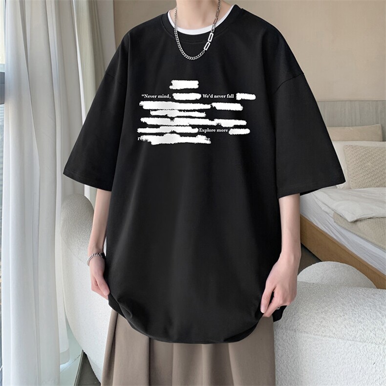230g重磅纯棉短袖t恤男大码半袖半截袖 DX17445-P20图片