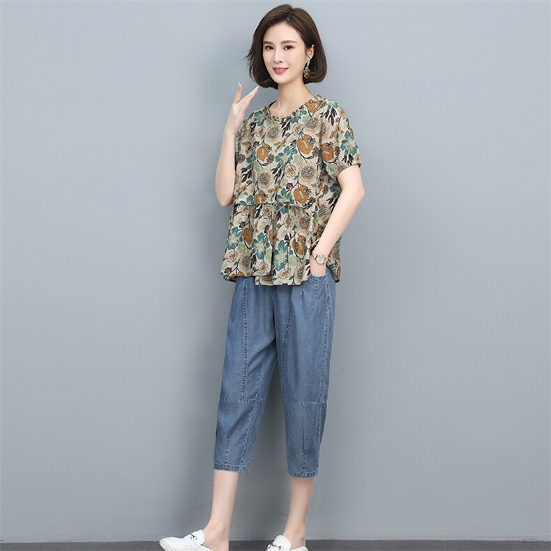 2023夏季新款时尚气质宽松显瘦休闲舒适潮流两件套，女装套装/套裙，独衣靓