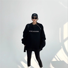 美式oversize卫衣男款秋季斜肩拉链设计圆领上衣高级感痞帅长袖，男装卫衣，星座1210-1