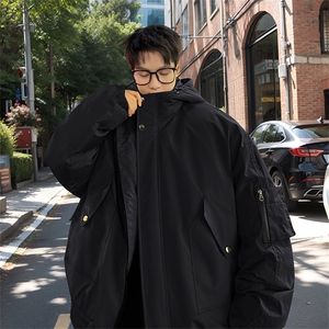 棉服男冬季新款港风宽松连帽棉衣MF9006-P90图片