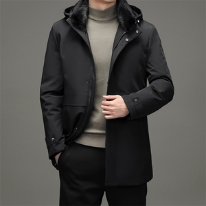 冬季新款羽绒服男士连帽可脱卸厚款保暖羽绒外套男SNDAF3332-P395图片