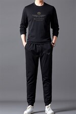 中青年运动套装2023春季休闲爸爸装圆领新款卫衣运动服春秋款图片