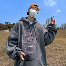 抖音得物供货可提供视频春装重磅美式宽松连帽卫衣DL2401，男装卫衣，电商A486-1