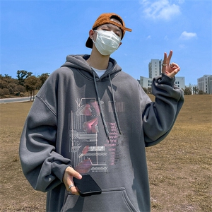 抖音得物供货 可提供视频 春装重磅美式宽松连帽卫衣DL2401图片