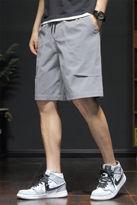 夏季新款短裤男宽松潮流港风百搭休闲五分裤运动短裤327-P20控48图片