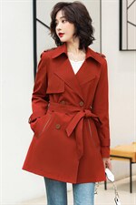 2022春秋装新款风衣中长款系腰带韩版外套，女装风衣，蝶眷