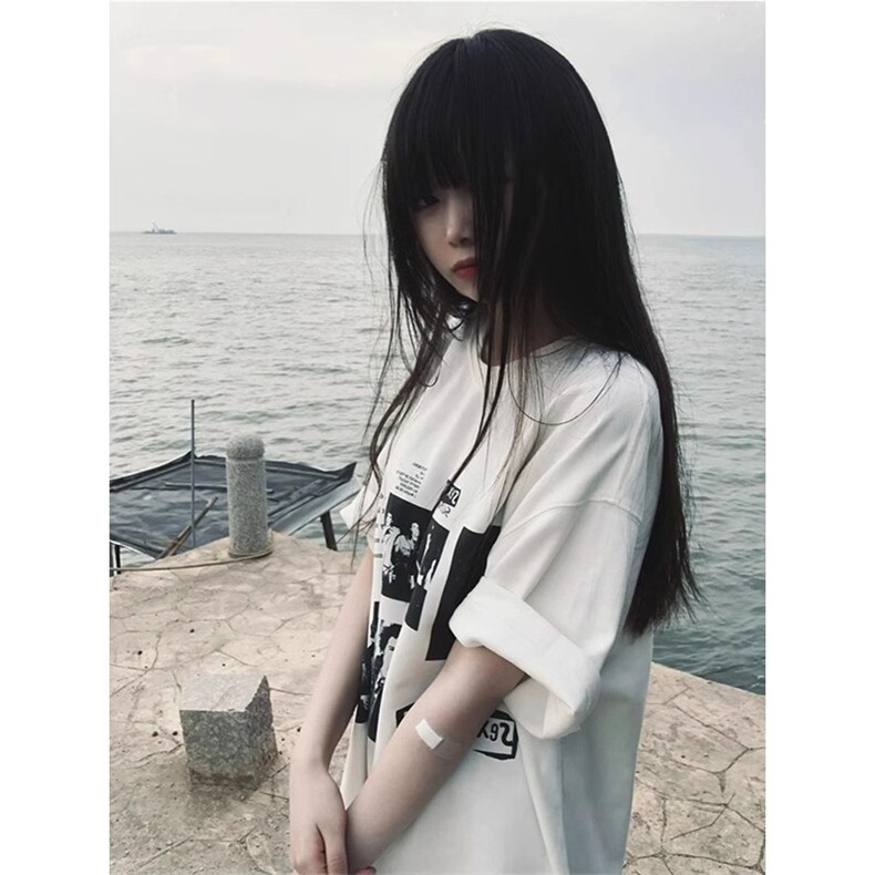 T0741-P25摇滚乐队美式复古纯棉印花短袖24年新款春夏情侣上衣,男装T恤,星座617A-2