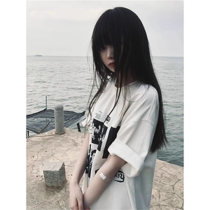 T0741-P25 摇滚乐队美式复古纯棉印花短袖 24年新款春夏情侣上衣图片