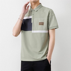 25053-特P35夏季休闲时尚T恤男短袖打底衫休闲翻领短袖polo衫男，男装Polo衫，电商D310B-1