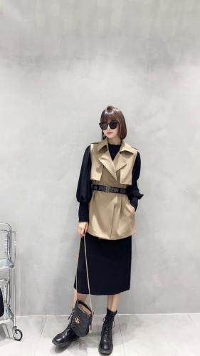 （现货）秋季连衣裙+马甲，女装连衣裙，安比希妮