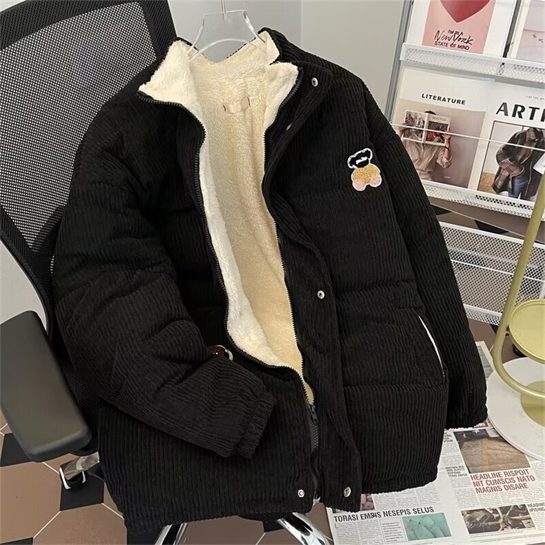 灯芯绒棉服外套男港风潮流文艺帅气冬季2024新款ins棉衣MF209-P92，男装棉衣，星座412-3