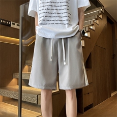 五分裤男士韩版潮流拼色高街帅2024夏季新款ins休闲短裤K5512-P29，男装牛仔裤，星座412-2