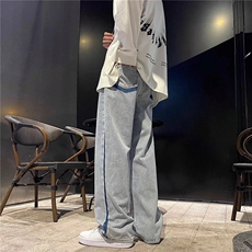 牛仔裤男夏季潮大码休闲裤子高街设计感裤子KJ15P42，男装牛仔裤，星座1116-2