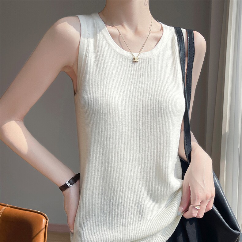 2025年夏季常规单件针织背心休闲时尚百搭，女装背心吊带，巧奈羊绒