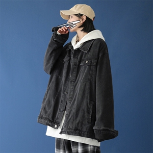 JK920-p65-限价98 现货毛毯平铺港风大码牛仔ins外套cityboy图片