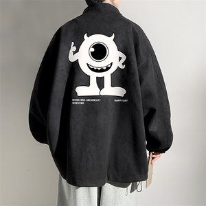 麂皮绒夹克男大码立领褂子外套JK85327-P68 加绒款-P78图片